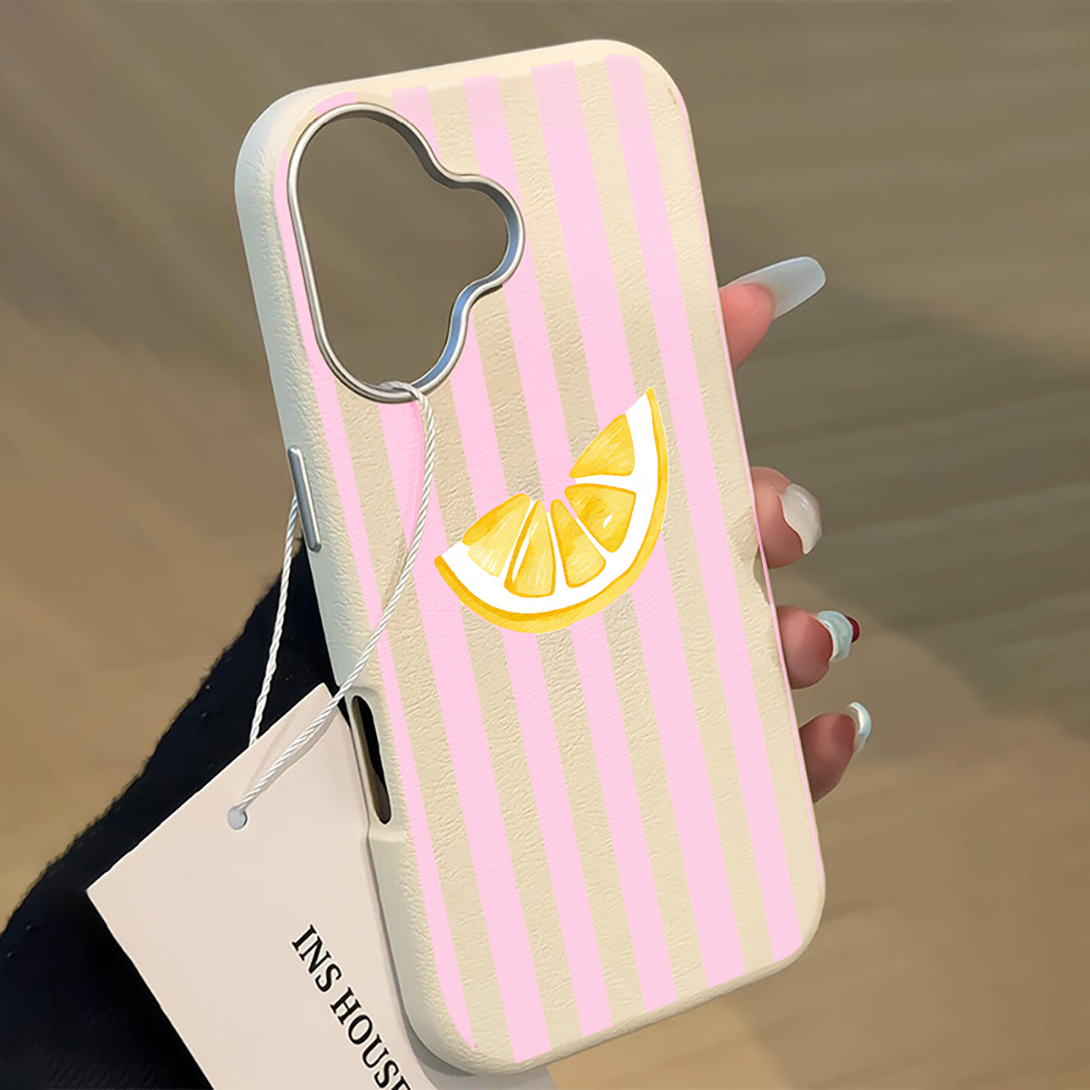 Phone Cases Pink - Zitronenrosa gestreifte Handyhülle für Xiaomi Mi