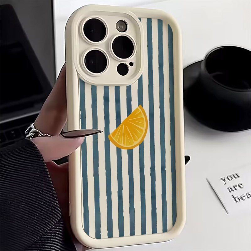 Phone Cases Australia - Gestreifte Zitronenscheiben-Muster-Handyhülle für iPhone 17 16