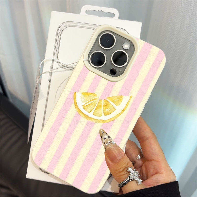 Phone Cases Australia - Frische Zitronen-Streifen Handyhülle für iPhone 17