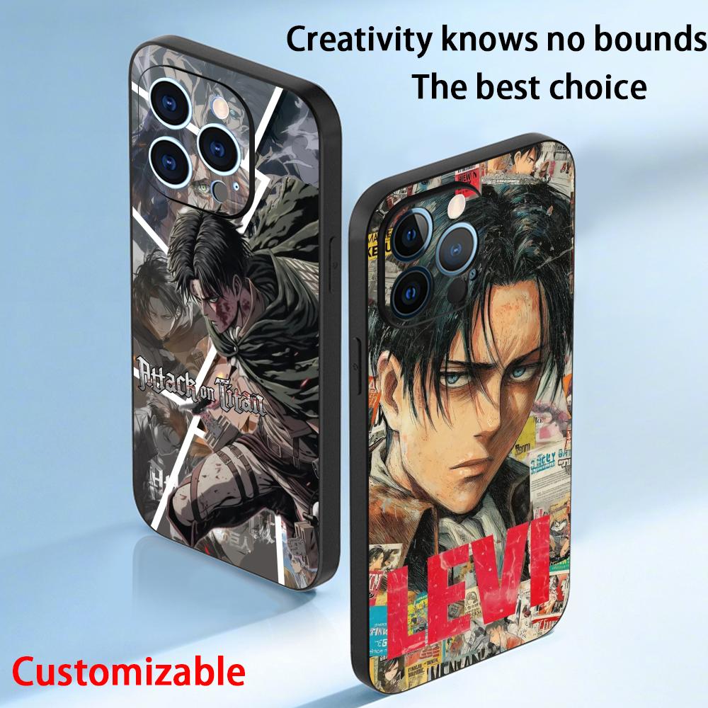 Phone Cases Men - Levi Ackerman coole Anime-Mann-Muster-Telefonhülle für iPhone