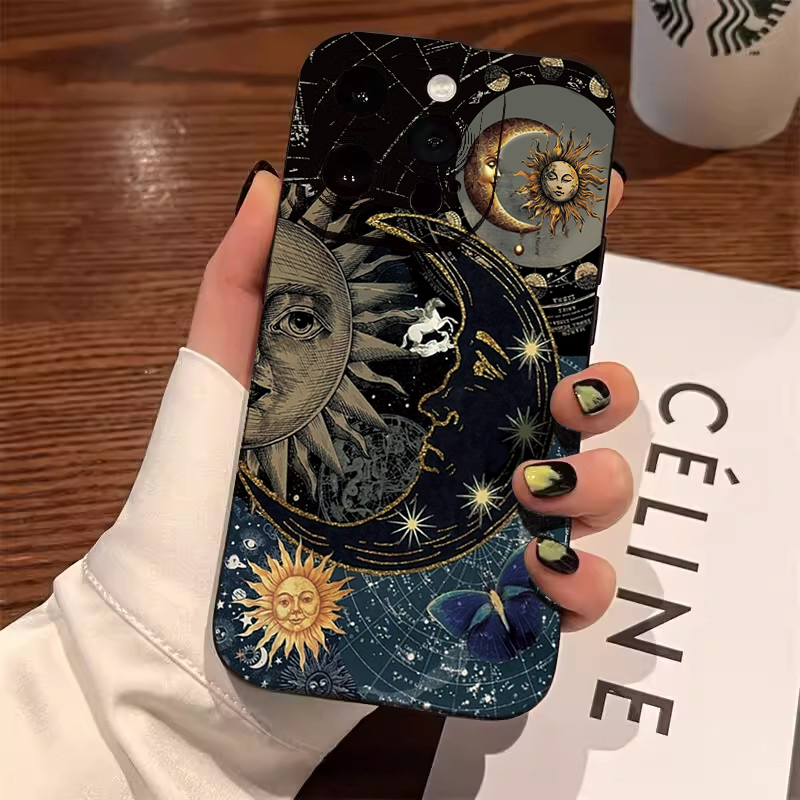 Ästhetische Sonne-Mond-Druck H – Phone Cases Aesthetic Bewertung und Preis